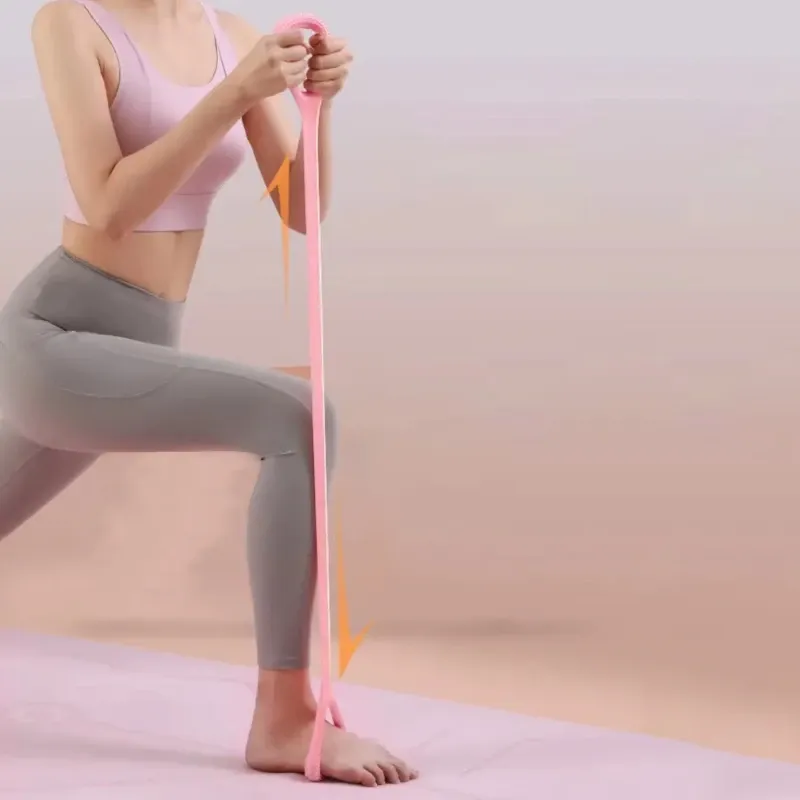 8-Shaped Fitness Resistance Band for Home Workouts - TPE Elastic Pull Rope for Yoga, Pilates, Strength Training & Gym Exercise thumbnail 4