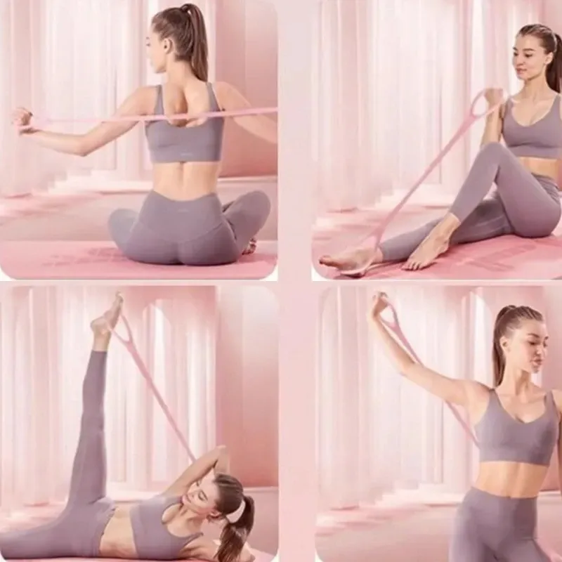 8-Shaped Fitness Resistance Band for Home Workouts - TPE Elastic Pull Rope for Yoga, Pilates, Strength Training & Gym Exercise thumbnail 5