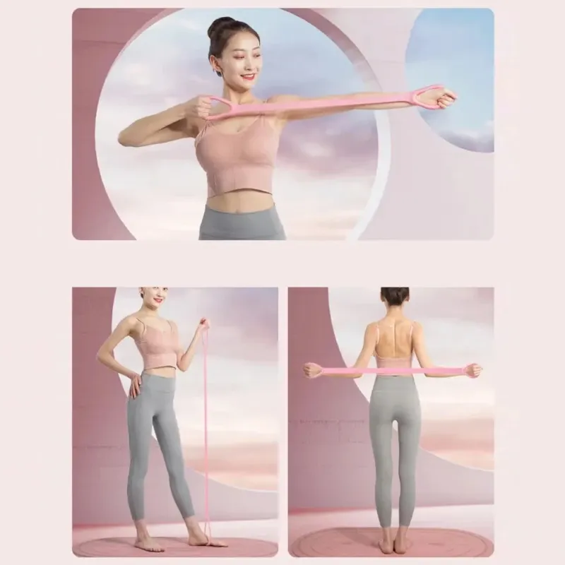 8-Shaped Fitness Resistance Band for Home Workouts - TPE Elastic Pull Rope for Yoga, Pilates, Strength Training & Gym Exercise thumbnail 6