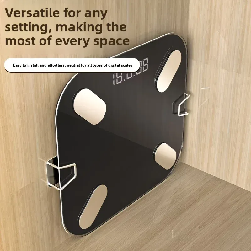 Wall-Mounted Scale Holder Bracket - 3kg Load Capacity, Bathroom & Gym Use, Adhesive Mount for Weighing Scales & Fitness Equipment showcase 5