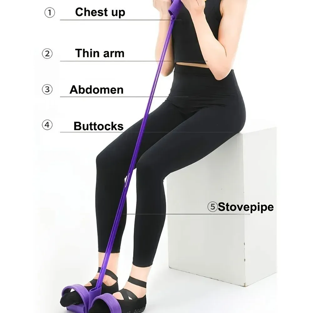4 Resistance Elastic Pull Rope Home Gym Training Device for Abdominal Workout | Unisex Fitness Equipment for Strength Training thumbnail 5