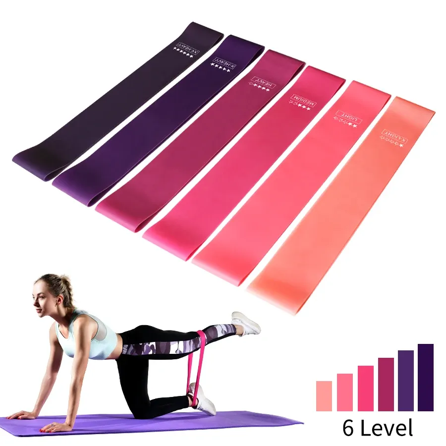 6 Pcs Resistance Bands Set for Fitness, Crossfit, Yoga & Strength Training - Natural Latex Mini Loop Bands for Home Gym Workouts thumbnail 1