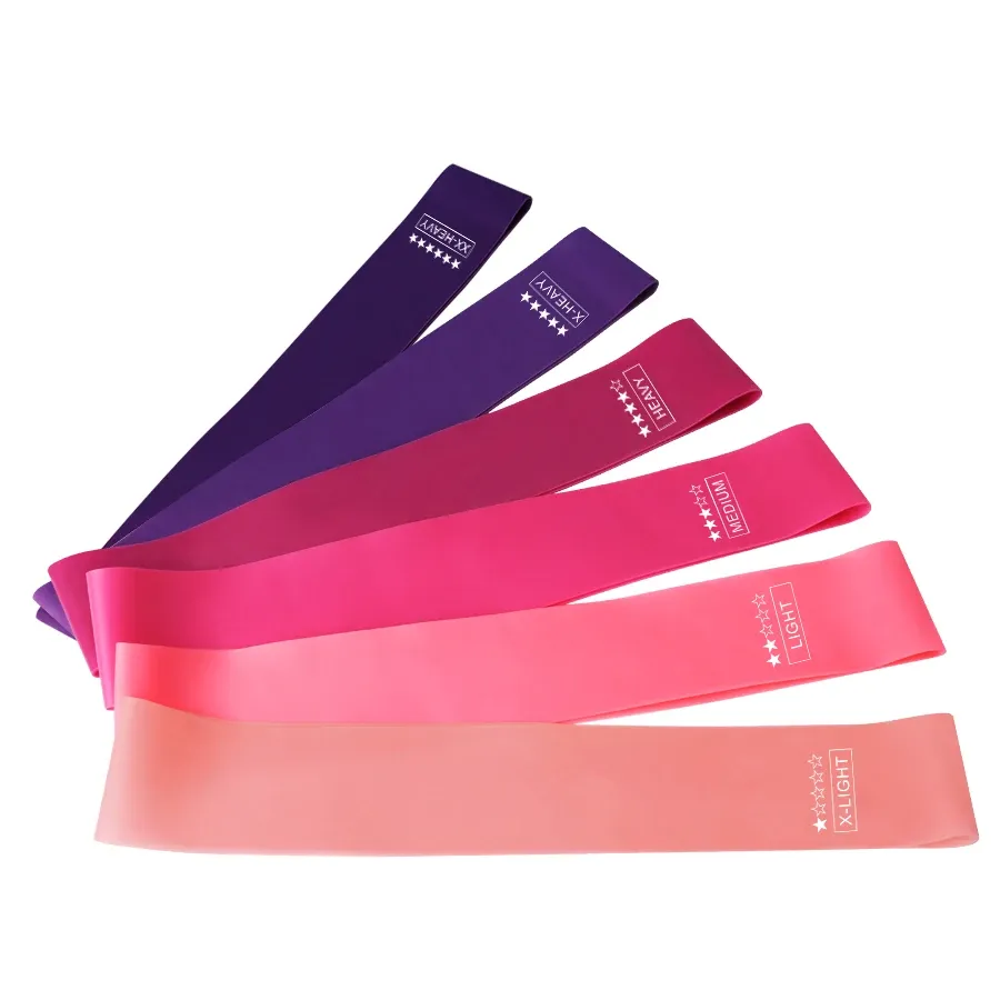 6 Pcs Resistance Bands Set for Fitness, Crossfit, Yoga & Strength Training - Natural Latex Mini Loop Bands for Home Gym Workouts showcase 7