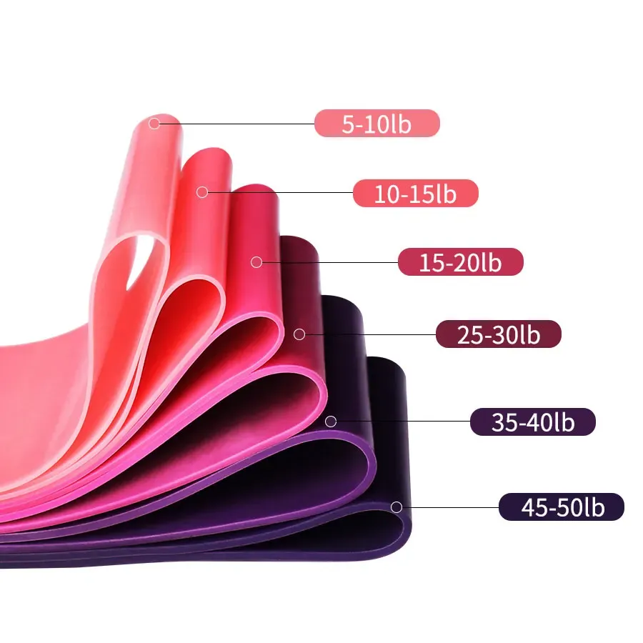 6 Pcs Resistance Bands Set for Fitness, Crossfit, Yoga & Strength Training - Natural Latex Mini Loop Bands for Home Gym Workouts showcase 6