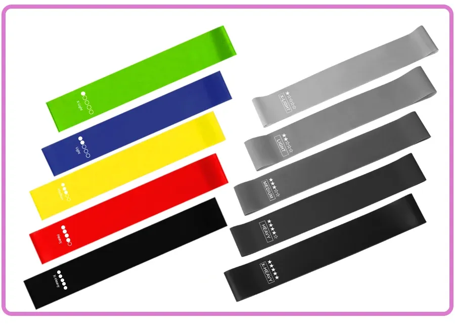 5-Level Resistance Bands Set for Home Training, Yoga, Pilates, Crossfit Workouts - Natural Latex Elastic Pull Rope for Full Body Gym Exercise & Stretching showcase 4