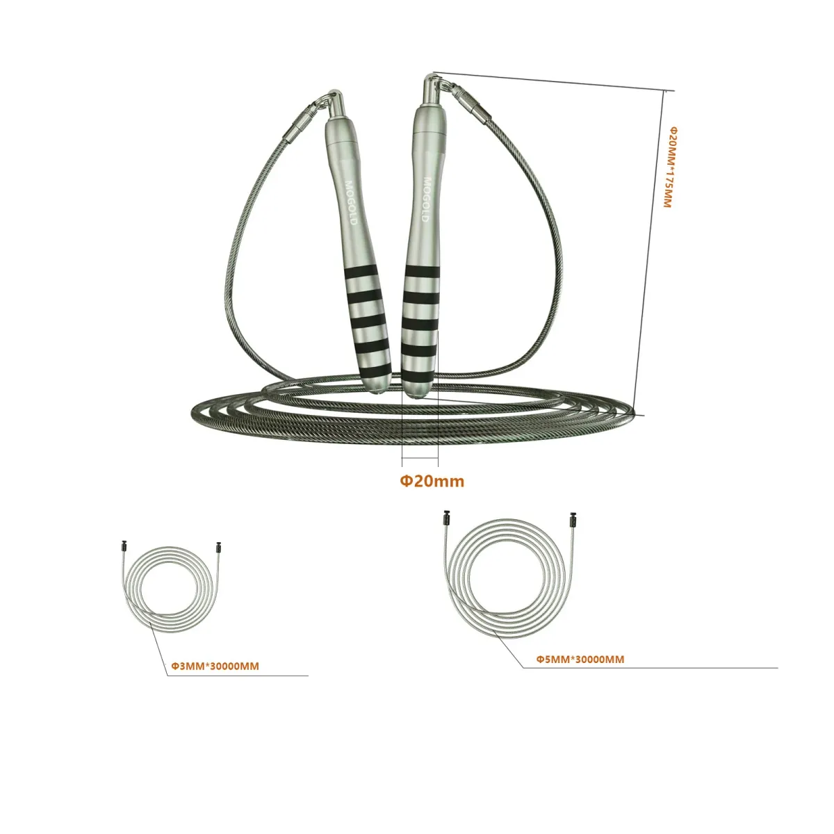 Crossfit Speed Jumping Rope for Men & Women - Steel Wire, Dual Bearing, Adjustable 3m Length, Ideal for Home Gym, Fitness, Weight Loss, and Sports Workouts showcase 1
