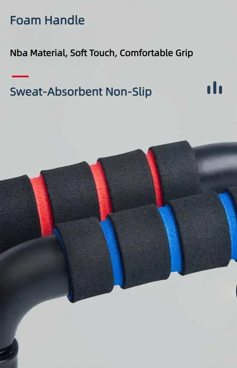 H-Shaped Non-Slip Push Up Bars for Home Gym Fitness - Arm, Chest Workout Equipment with Comfortable Foam Handles, Max 100KG Load, Portable Design for Men & Women showcase 7