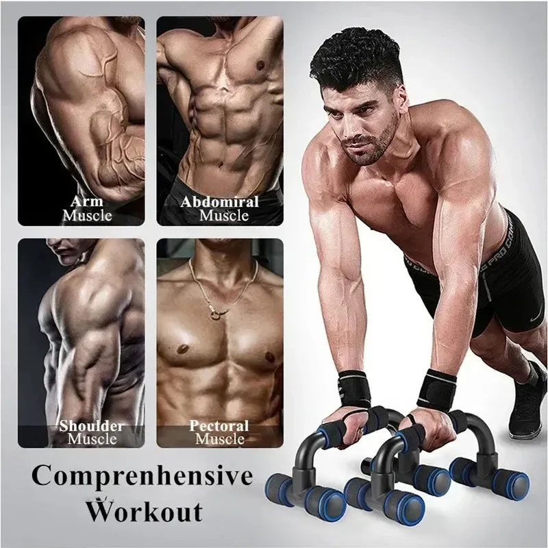 H-Shaped Non-Slip Push Up Bars for Home Gym Fitness - Arm, Chest Workout Equipment with Comfortable Foam Handles, Max 100KG Load, Portable Design for Men & Women showcase 2