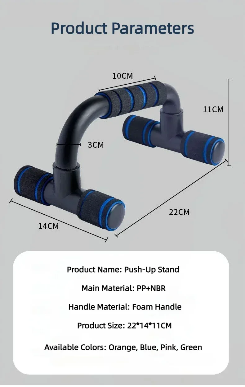 H-Shaped Non-Slip Push Up Bars for Home Gym Fitness - Arm, Chest Workout Equipment with Comfortable Foam Handles, Max 100KG Load, Portable Design for Men & Women showcase 12
