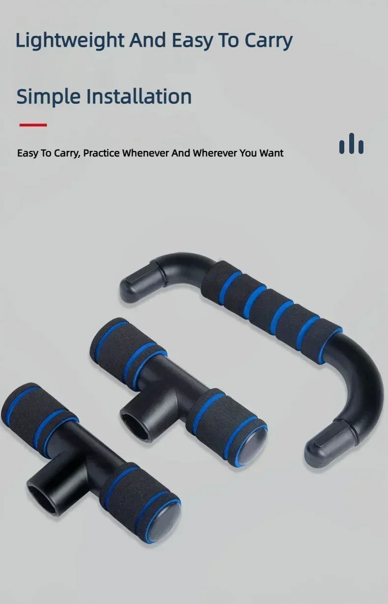 H-Shaped Non-Slip Push Up Bars for Home Gym Fitness - Arm, Chest Workout Equipment with Comfortable Foam Handles, Max 100KG Load, Portable Design for Men & Women showcase 11