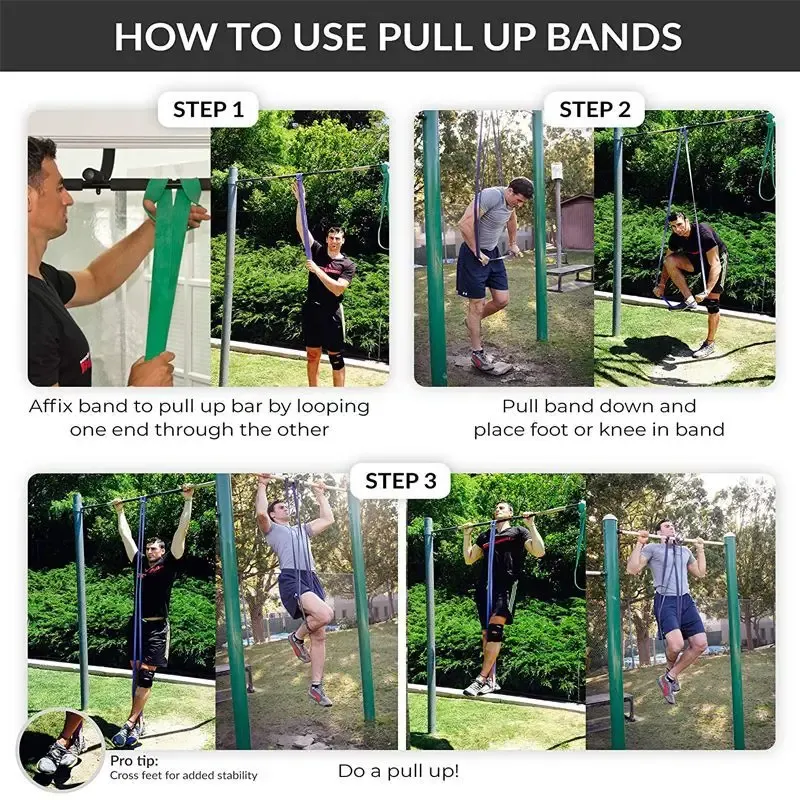 WOSWEIR TPE Resistance Bands Set for Gym Home Fitness, Yoga Pull-Up Assist, Crossfit Workout Equipment, Elastic Training Gum for Strength Building showcase 11