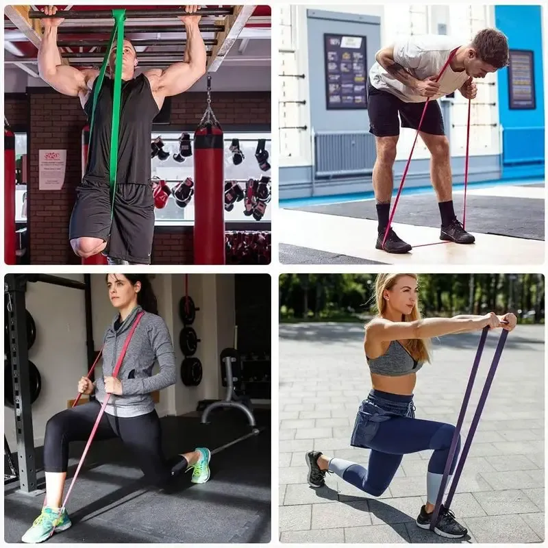 WOSWEIR TPE Resistance Bands Set for Gym Home Fitness, Yoga Pull-Up Assist, Crossfit Workout Equipment, Elastic Training Gum for Strength Building showcase 9