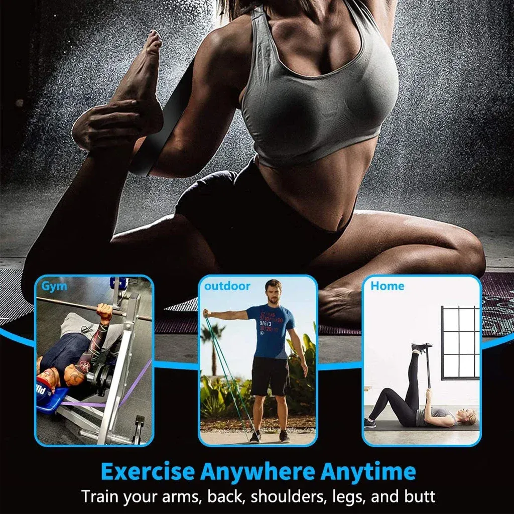 WOSWEIR TPE Resistance Bands Set for Gym Home Fitness, Yoga Pull-Up Assist, Crossfit Workout Equipment, Elastic Training Gum for Strength Building showcase 17