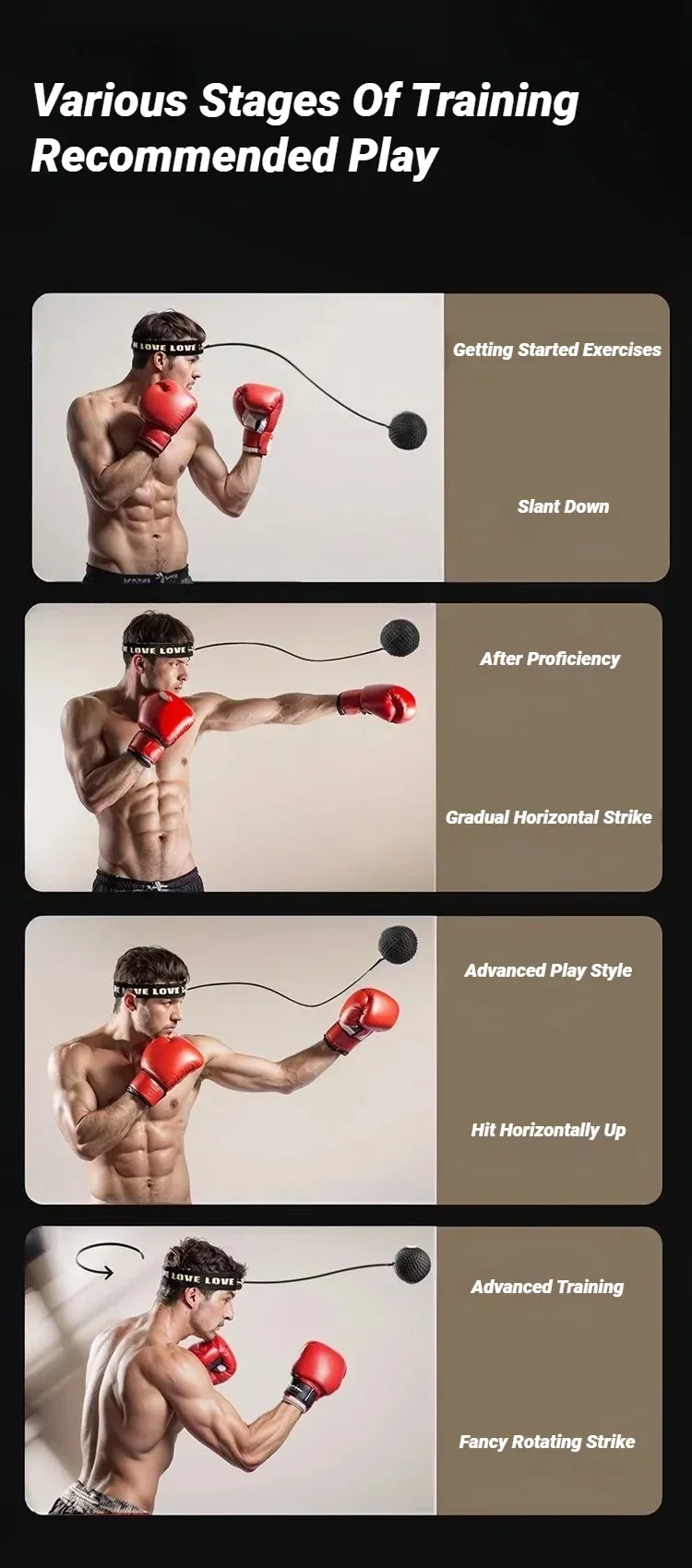 MMA Boxing Speed Ball for Training - Head-Mounted PU Punching Sandbag for Hand-Eye Reaction, Home Fitness, Gym, Muay Thai - All Ages showcase 8