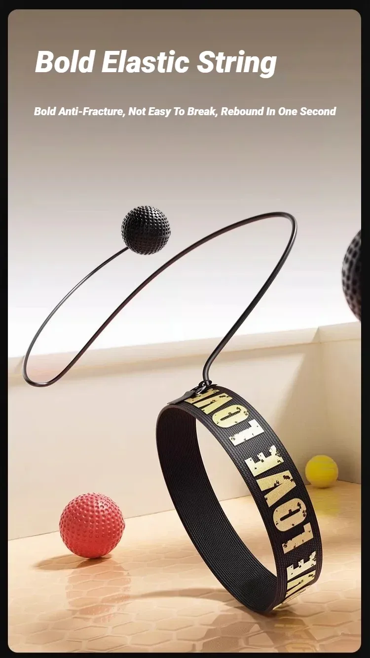 MMA Boxing Speed Ball for Training - Head-Mounted PU Punching Sandbag for Hand-Eye Reaction, Home Fitness, Gym, Muay Thai - All Ages showcase 5