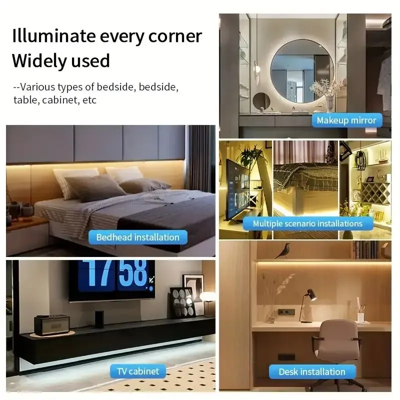 LED COB Light Strip with Touch Dimmer - 5V USB Flexible Diode Tape for Indoor Lighting, TV Backlight, Mirror Decor, DIY Projects - 320 LEDs/m, High CRI >90 showcase 10