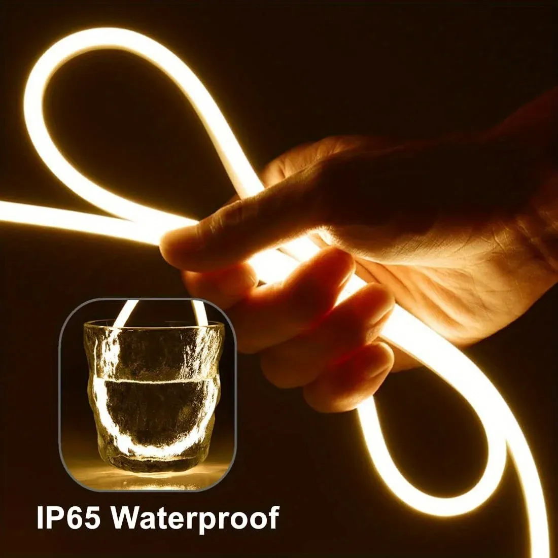 USB LED Neon Light Strip with Gesture Control Dimmer, 5V Silicone Rope Tube, IP65 Waterproof, Flexible for Home & Outdoor Decoration showcase 1