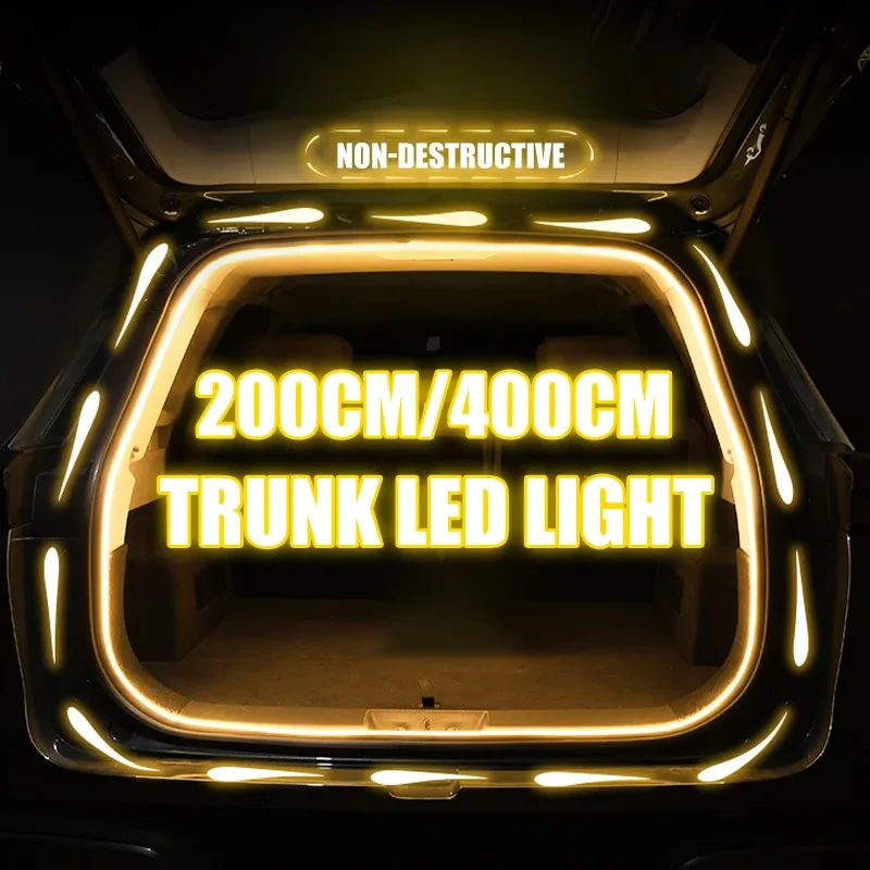 Flexible LED Car Trunk Light Strip - 2m/4m Soft PVC Auto Induction Lamp for SUV/MPV, Universal 12V/24V thumbnail 2