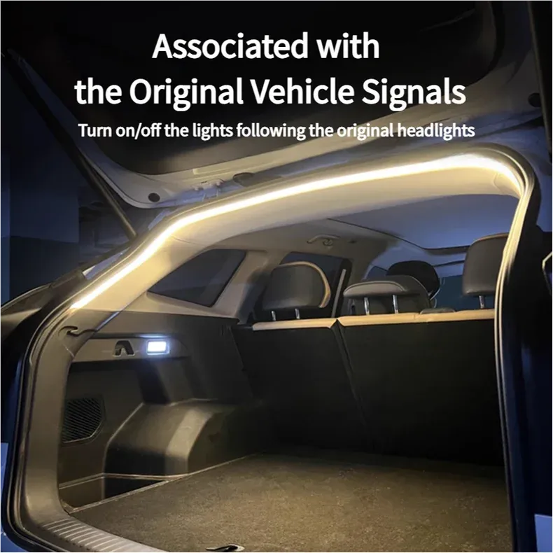 Flexible LED Car Trunk Light Strip - 2m/4m Soft PVC Auto Induction Lamp for SUV/MPV, Universal 12V/24V showcase 3