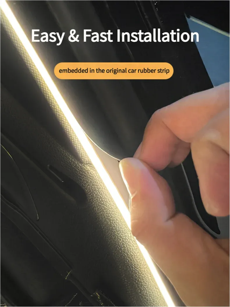 Flexible LED Car Trunk Light Strip - 2m/4m Soft PVC Auto Induction Lamp for SUV/MPV, Universal 12V/24V showcase 5