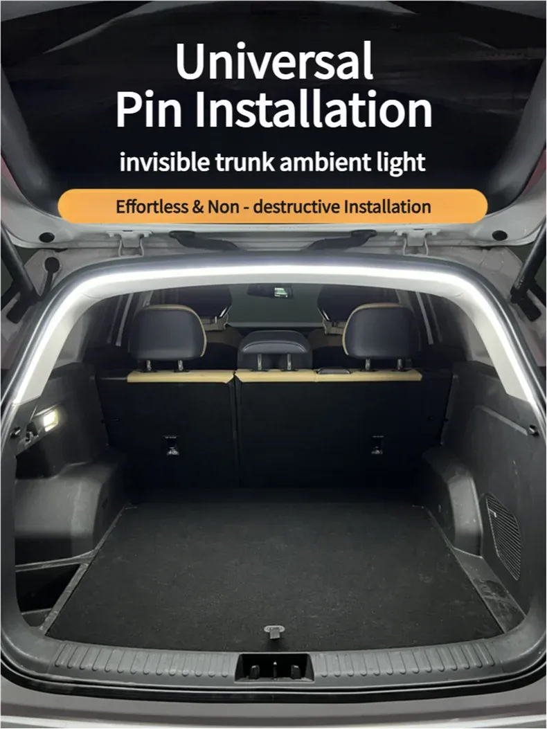 Flexible LED Car Trunk Light Strip - 2m/4m Soft PVC Auto Induction Lamp for SUV/MPV, Universal 12V/24V showcase 1