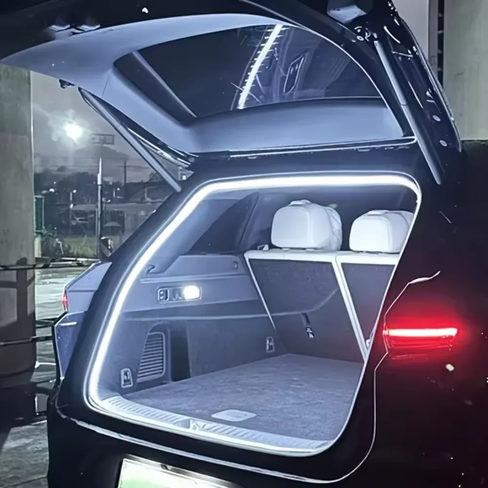 Bright LED Car Trunk Light Strip - Automatic Sensing, Waterproof, Flexible Ambient Interior Lighting for Easy Item Finding thumbnail 1