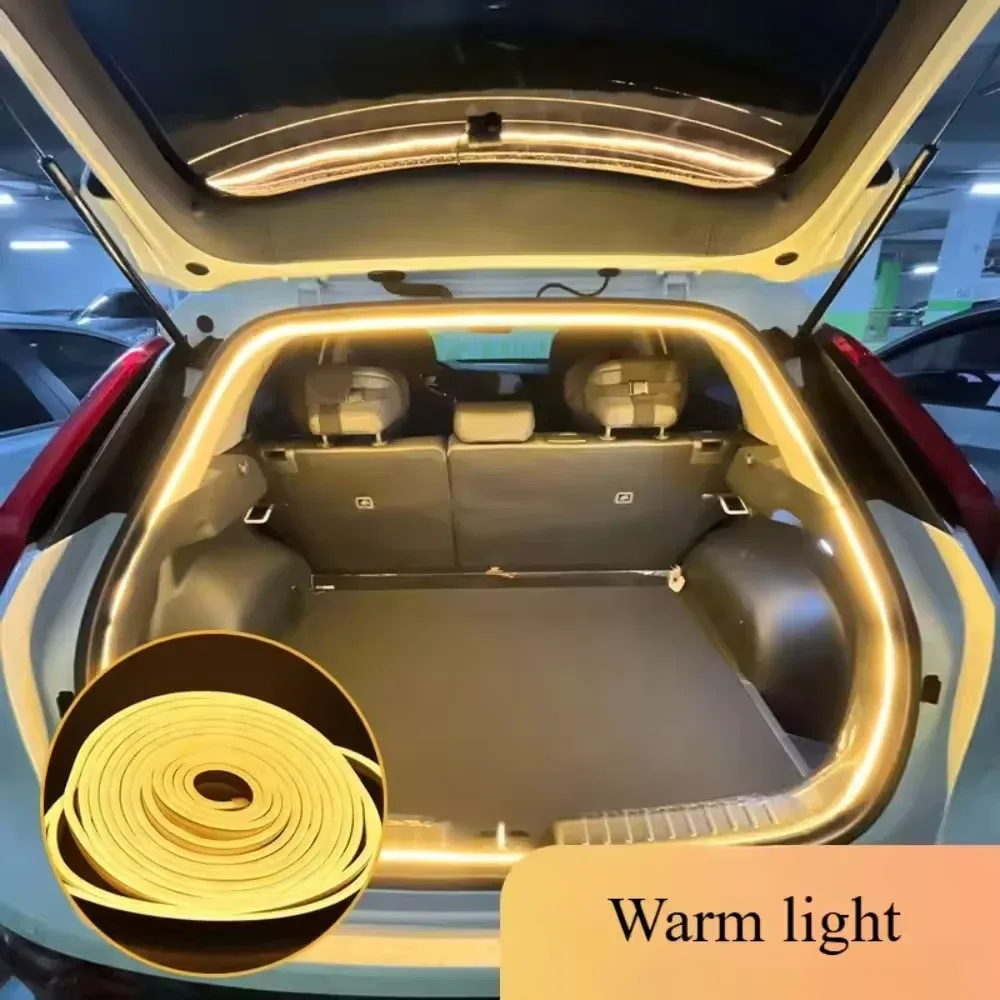 Bright LED Car Trunk Light Strip - Automatic Sensing, Waterproof, Flexible Ambient Interior Lighting for Easy Item Finding thumbnail 3