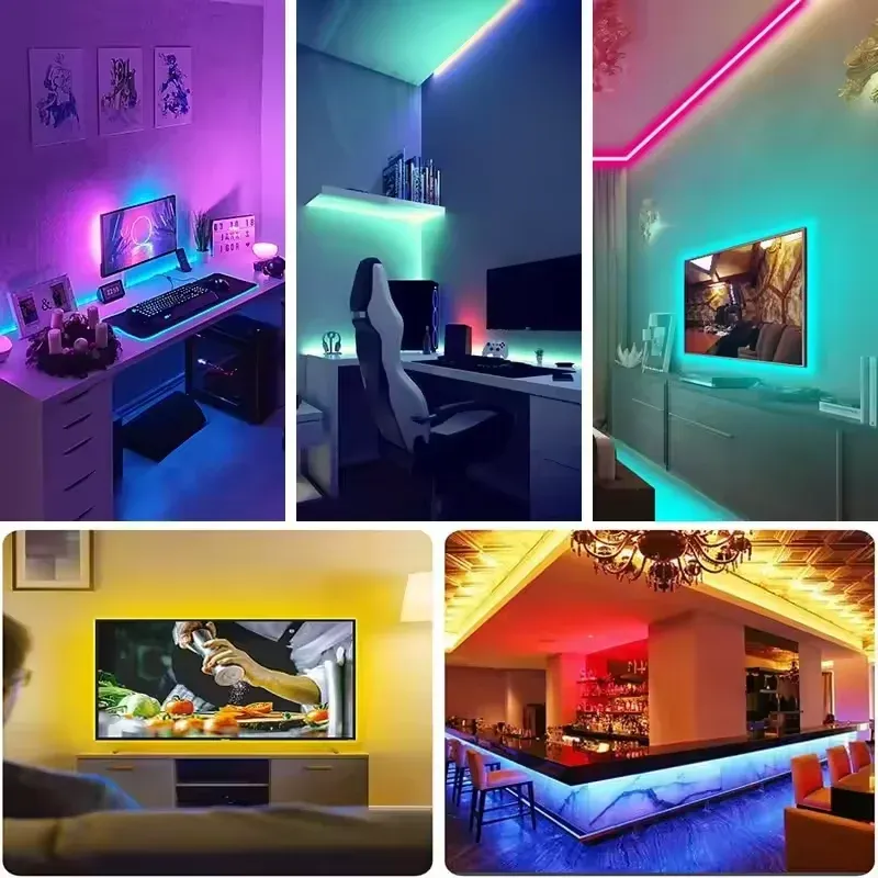 RGB LED Strip Lights for TV Backlight, USB 5V 3-Key Control Flexible Ribbon Tape for Home Party Decoration, ROHS Certified thumbnail 6