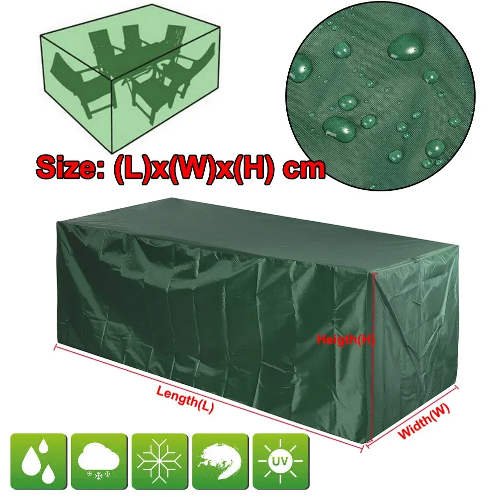 Waterproof Outdoor Patio Furniture Covers - Custom Size, Durable 210D Oxford Fabric, UV Resistant, Rain Snow Protection for Garden Chairs, Tables, Sofas, BBQs thumbnail 4
