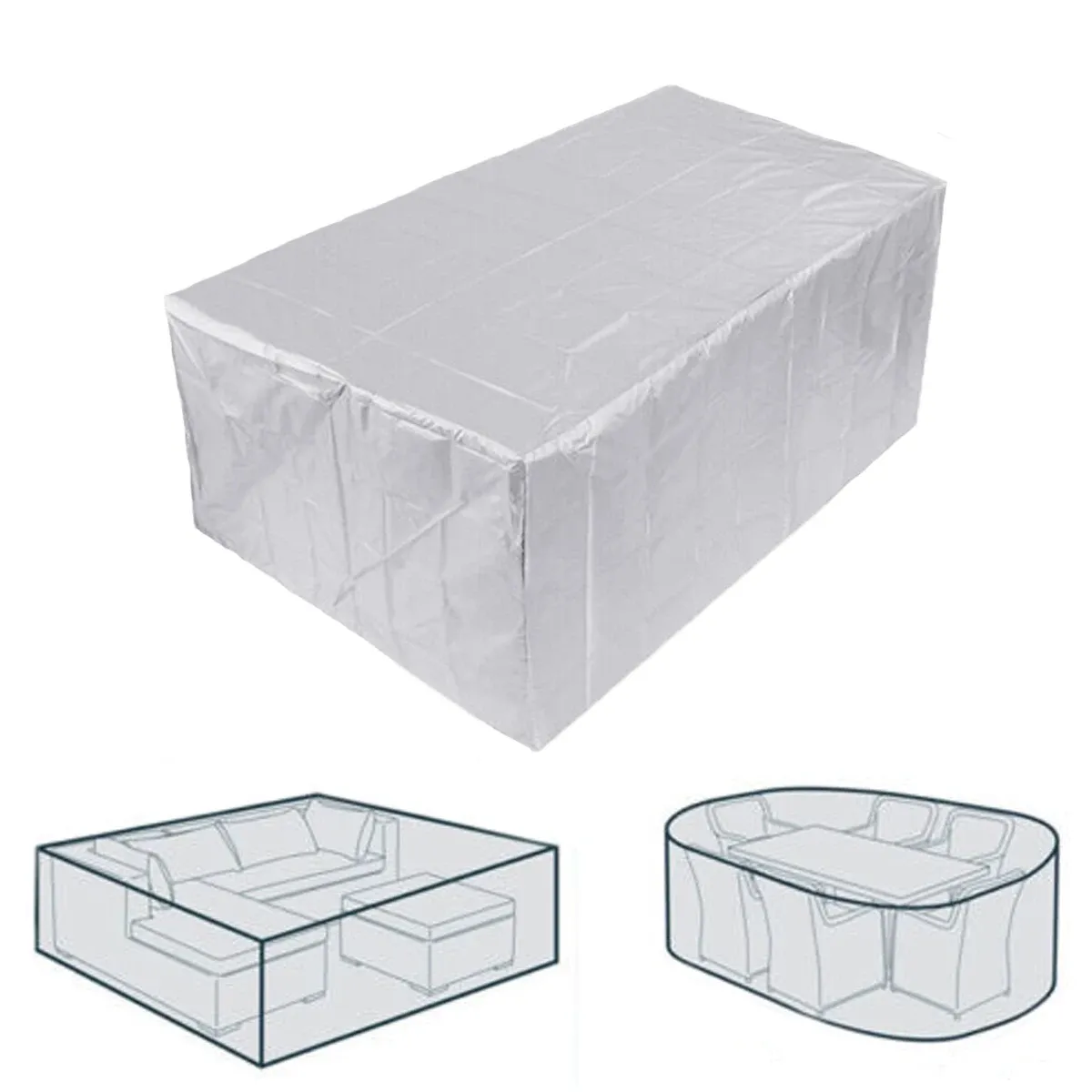 Waterproof Outdoor Patio Furniture Covers - Custom Size, Durable 210D Oxford Fabric, UV Resistant, Rain Snow Protection for Garden Chairs, Tables, Sofas, BBQs showcase 24