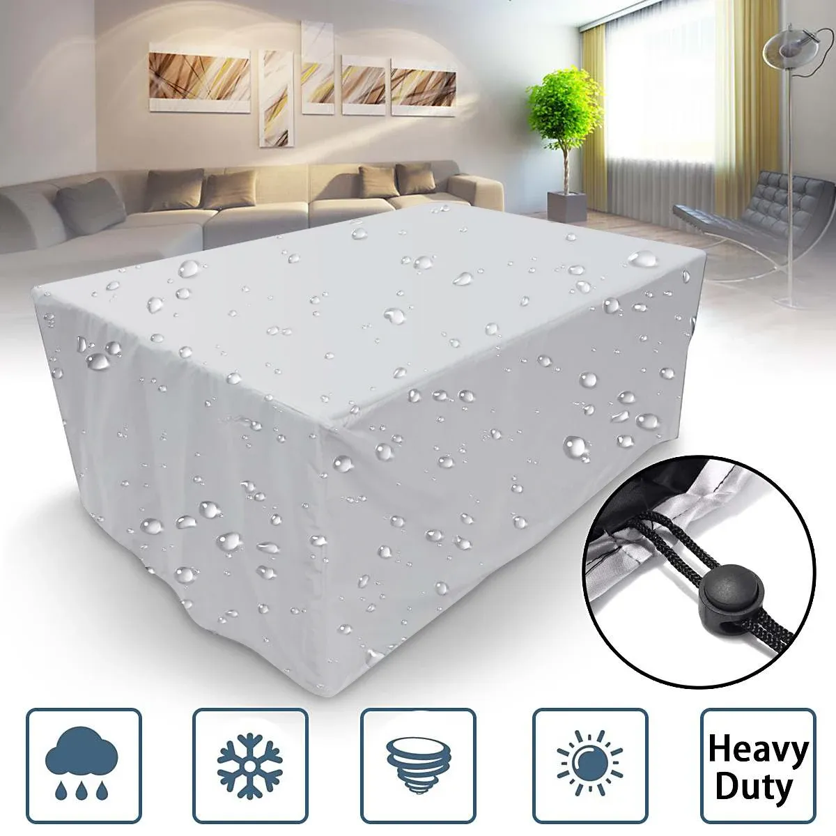 Waterproof Outdoor Patio Furniture Covers - Custom Size, Durable 210D Oxford Fabric, UV Resistant, Rain Snow Protection for Garden Chairs, Tables, Sofas, BBQs showcase 22