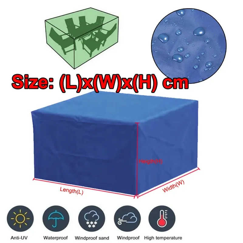 Waterproof Outdoor Patio Furniture Covers - Custom Size, Durable 210D Oxford Fabric, UV Resistant, Rain Snow Protection for Garden Chairs, Tables, Sofas, BBQs showcase 30