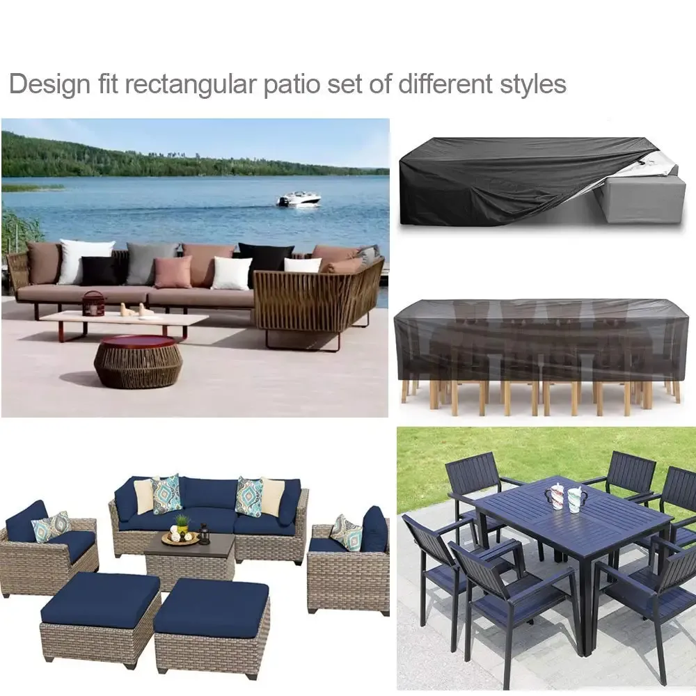 Waterproof Outdoor Patio Furniture Covers - Custom Size, Durable 210D Oxford Fabric, UV Resistant, Rain Snow Protection for Garden Chairs, Tables, Sofas, BBQs showcase 33