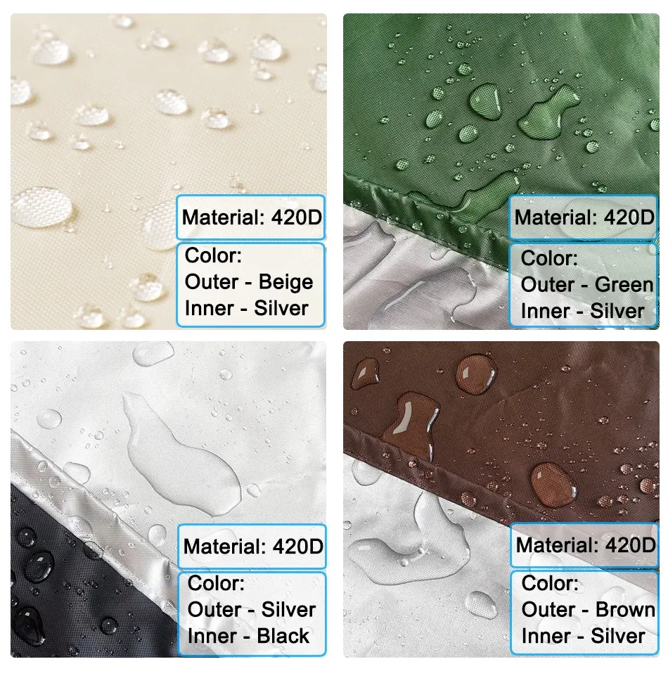 Waterproof Outdoor Patio Furniture Covers - Custom Size, Durable 210D Oxford Fabric, UV Resistant, Rain Snow Protection for Garden Chairs, Tables, Sofas, BBQs showcase 35