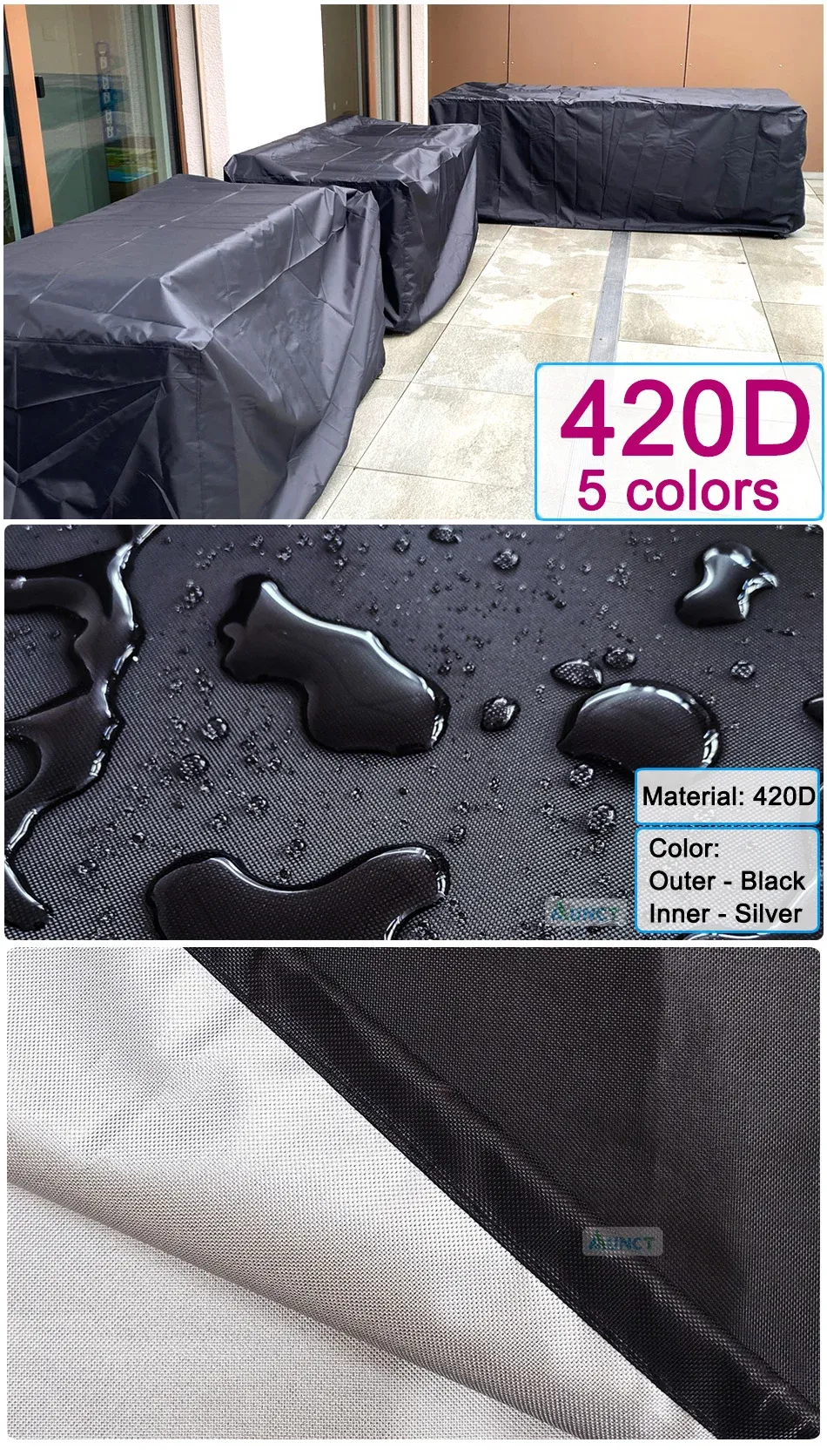 Waterproof Outdoor Patio Furniture Covers - Custom Size, Durable 210D Oxford Fabric, UV Resistant, Rain Snow Protection for Garden Chairs, Tables, Sofas, BBQs showcase 34