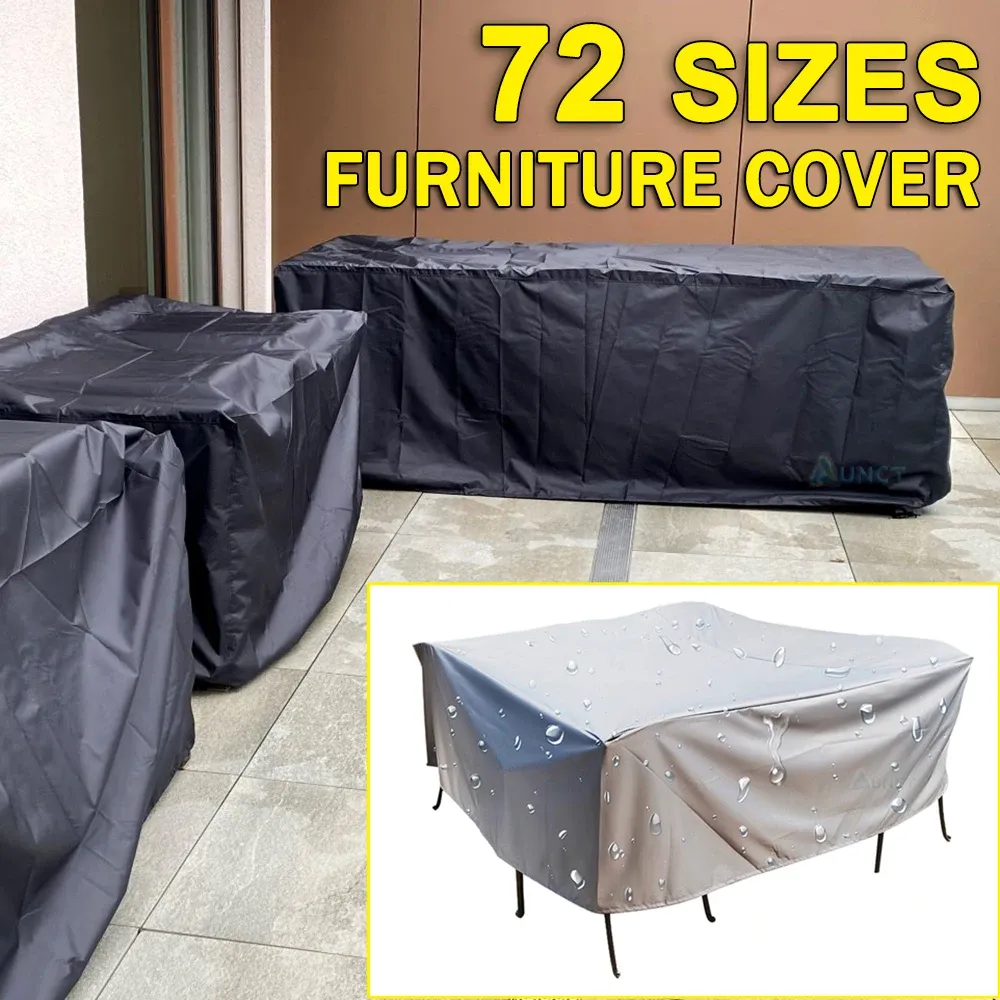 Waterproof Outdoor Patio Furniture Cover - Heavy Duty 210D Oxford Fabric for All-Purpose Protection Against Rain, Snow, Dust, and Sun - Fits Sofas, Tables, Chairs thumbnail 1