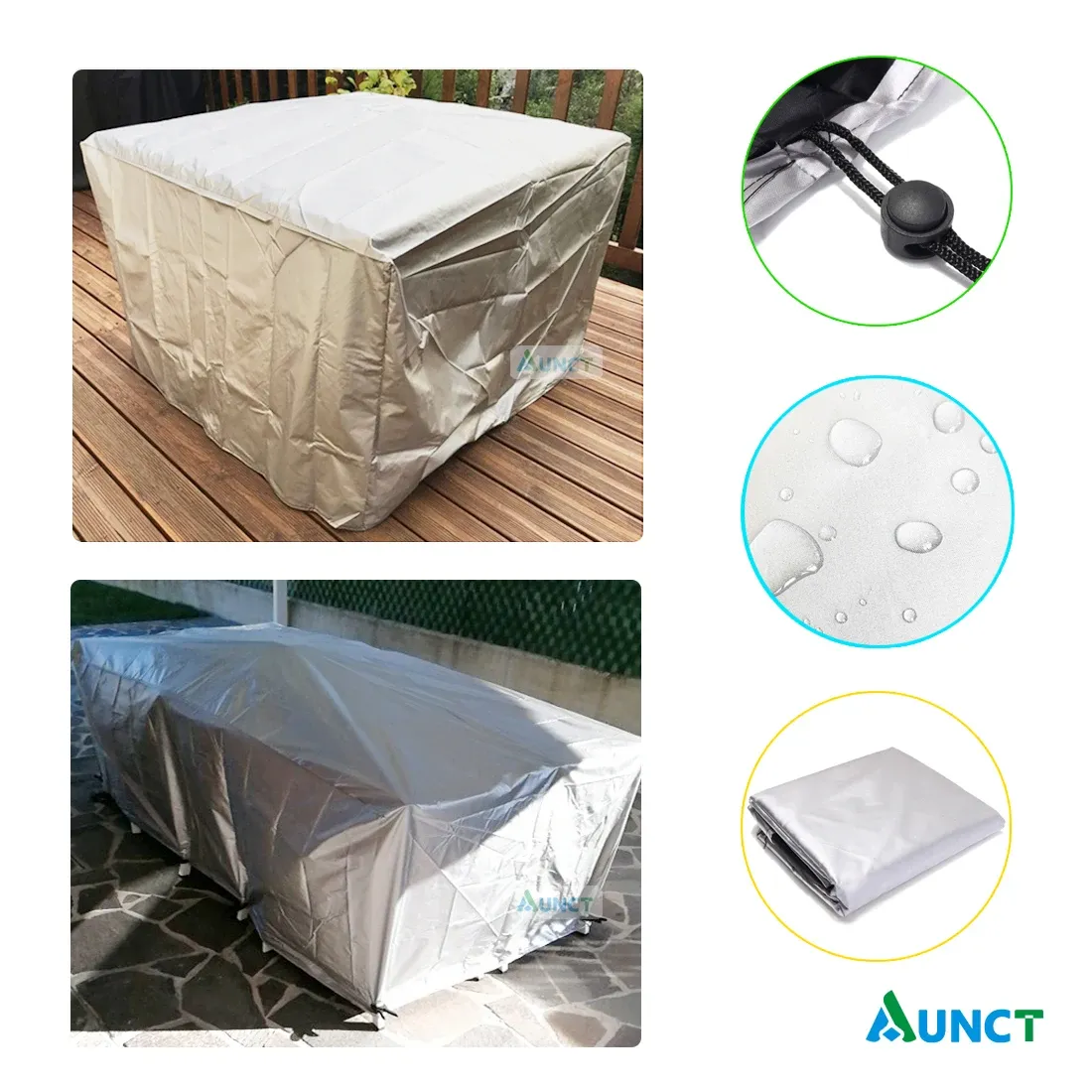 Waterproof Outdoor Patio Furniture Cover - Heavy Duty 210D Oxford Fabric for All-Purpose Protection Against Rain, Snow, Dust, and Sun - Fits Sofas, Tables, Chairs thumbnail 2