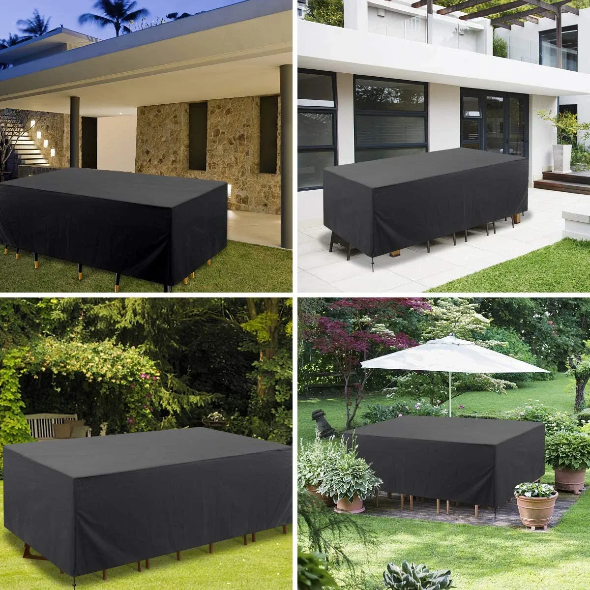 Waterproof Outdoor Patio Furniture Cover - Heavy Duty 210D Oxford Fabric for All-Purpose Protection Against Rain, Snow, Dust, and Sun - Fits Sofas, Tables, Chairs showcase 20
