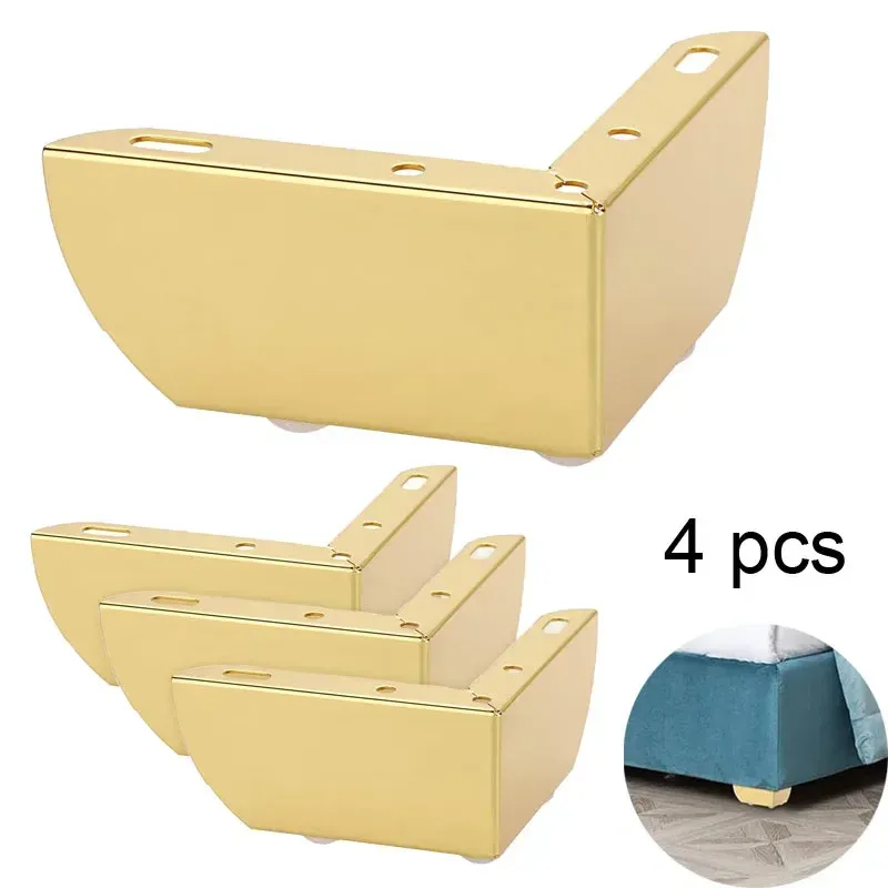 4Pcs Modern Metal Furniture Legs Set - DIY Replacement Feet for Sofa, Cabinet, Table, Bed - Durable & Stylish Home Upgrade thumbnail 1