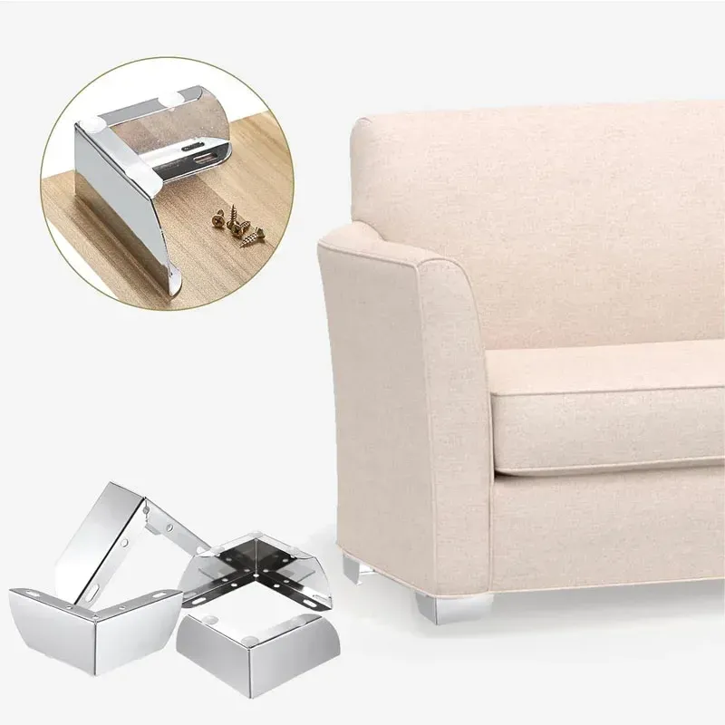 4Pcs Modern Metal Furniture Legs Set - DIY Replacement Feet for Sofa, Cabinet, Table, Bed - Durable & Stylish Home Upgrade showcase 4