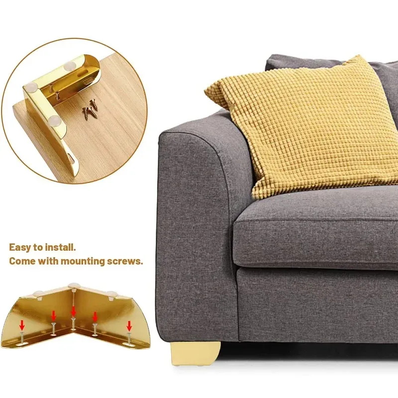 4Pcs Modern Metal Furniture Legs Set - DIY Replacement Feet for Sofa, Cabinet, Table, Bed - Durable & Stylish Home Upgrade showcase 10