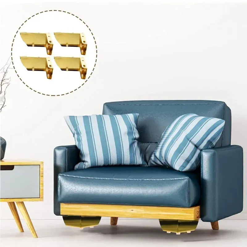 4Pcs Modern Metal Furniture Legs Set - DIY Replacement Feet for Sofa, Cabinet, Table, Bed - Durable & Stylish Home Upgrade thumbnail 2