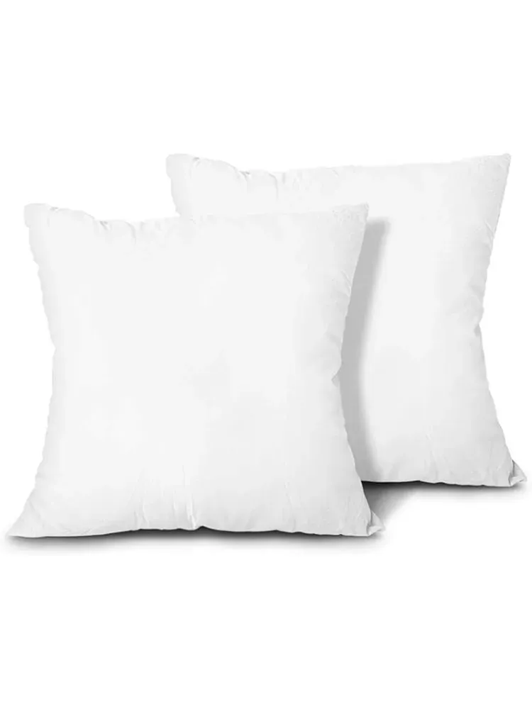 Set of 4 or 2 White 18x18 Inch Decorative Throw Pillow Inserts, Soft Comfortable Cushion Core for Sofa, Bed, Couch - Perfect Home Decor showcase 1