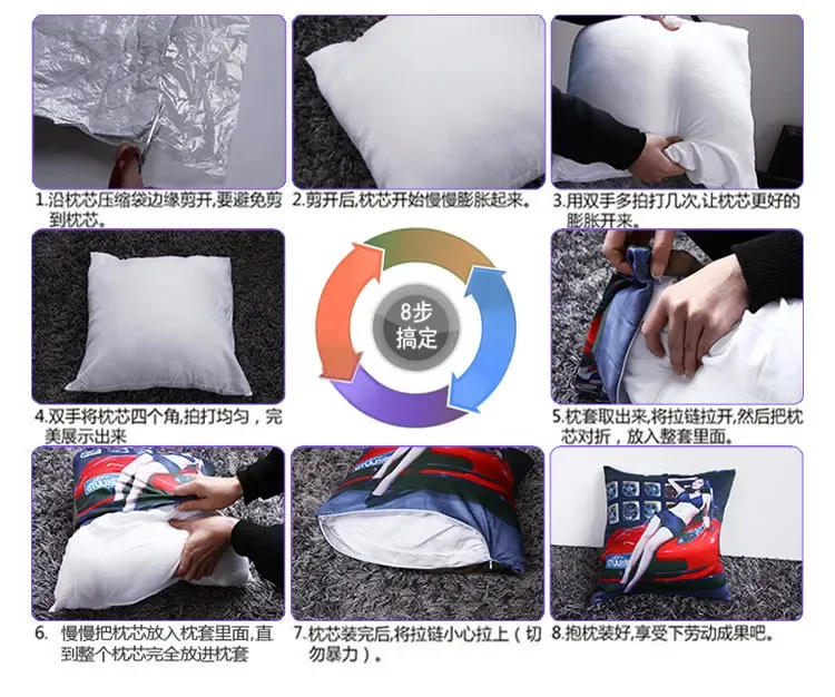 Set of 4 or 2 White 18x18 Inch Decorative Throw Pillow Inserts, Soft Comfortable Cushion Core for Sofa, Bed, Couch - Perfect Home Decor showcase 7