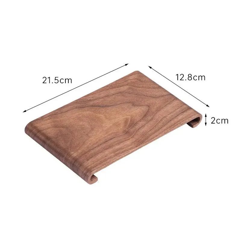 Rectangular Walnut Wood Serving Tray for Coffee Table & Home Decor | Retro Style Heat-Resistant Plate for Tea Sets & Display showcase 8