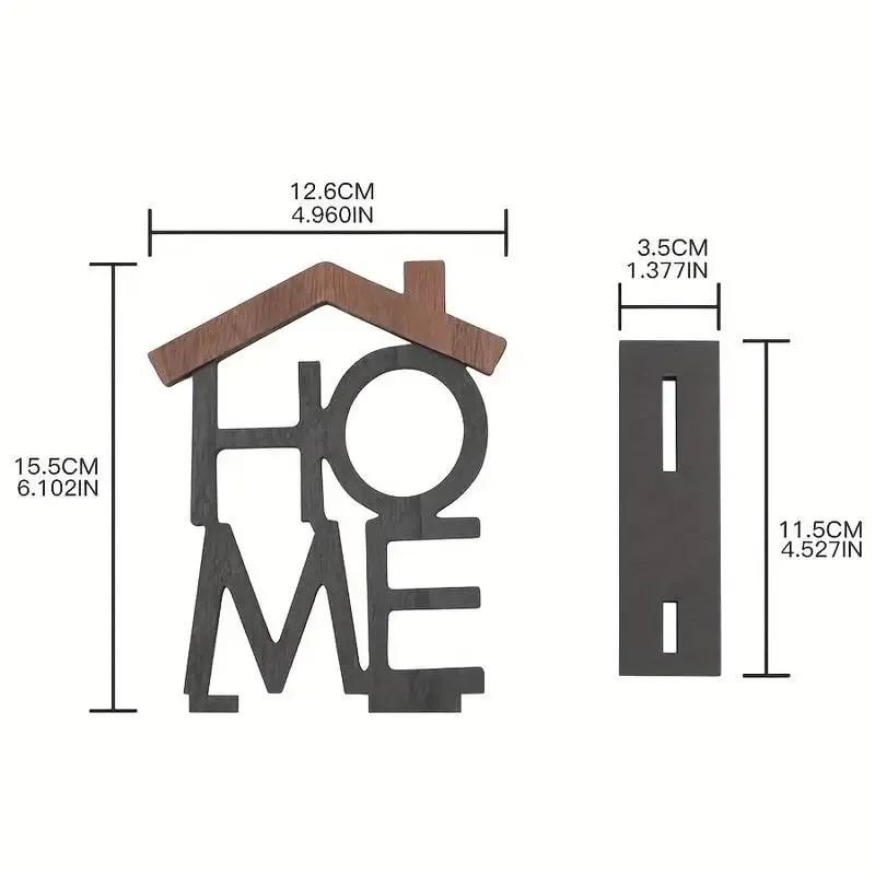 Creative Wooden House Shaped Ornament for Home Decor, Living Room Coffee Table & Wardrobe Display, Unique Housewarming & Birthday Gift thumbnail 3