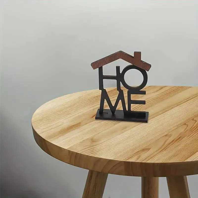 Creative Wooden House Shaped Ornament for Home Decor, Living Room Coffee Table & Wardrobe Display, Unique Housewarming & Birthday Gift showcase 4