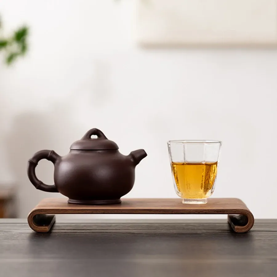 Creative Retro Rectangular Wooden Desktop Display Tray - Heat-Resistant Thick Plate for Hotel Home Coffee Table Decor thumbnail 2