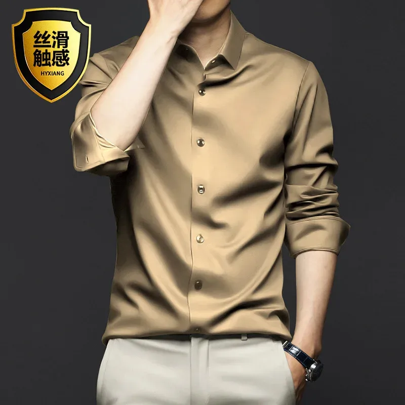 Men's Long Sleeve Non-Iron Dress Shirt - Wrinkle Resistant Business Casual White Shirt for Professional Wear showcase 15