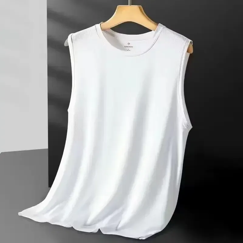 Men's Ice Silk Mesh Vest - Lightweight Sleeveless Sports Tank Top for Summer Casual Fashion Outerwear showcase 5